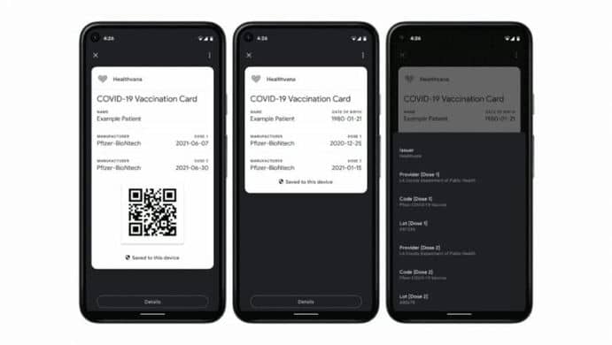 В Google Pay добавят отображение карт вакцинации COVID-19