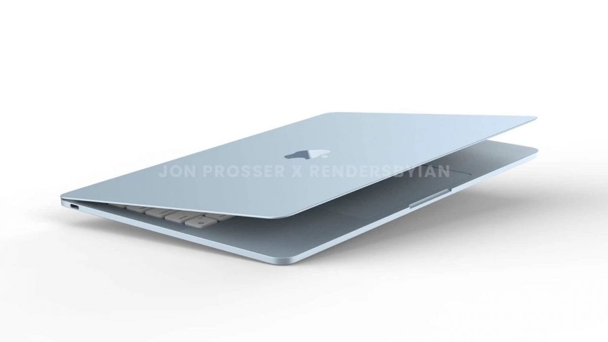 Дизайн нового MacBook Air с чёлкой