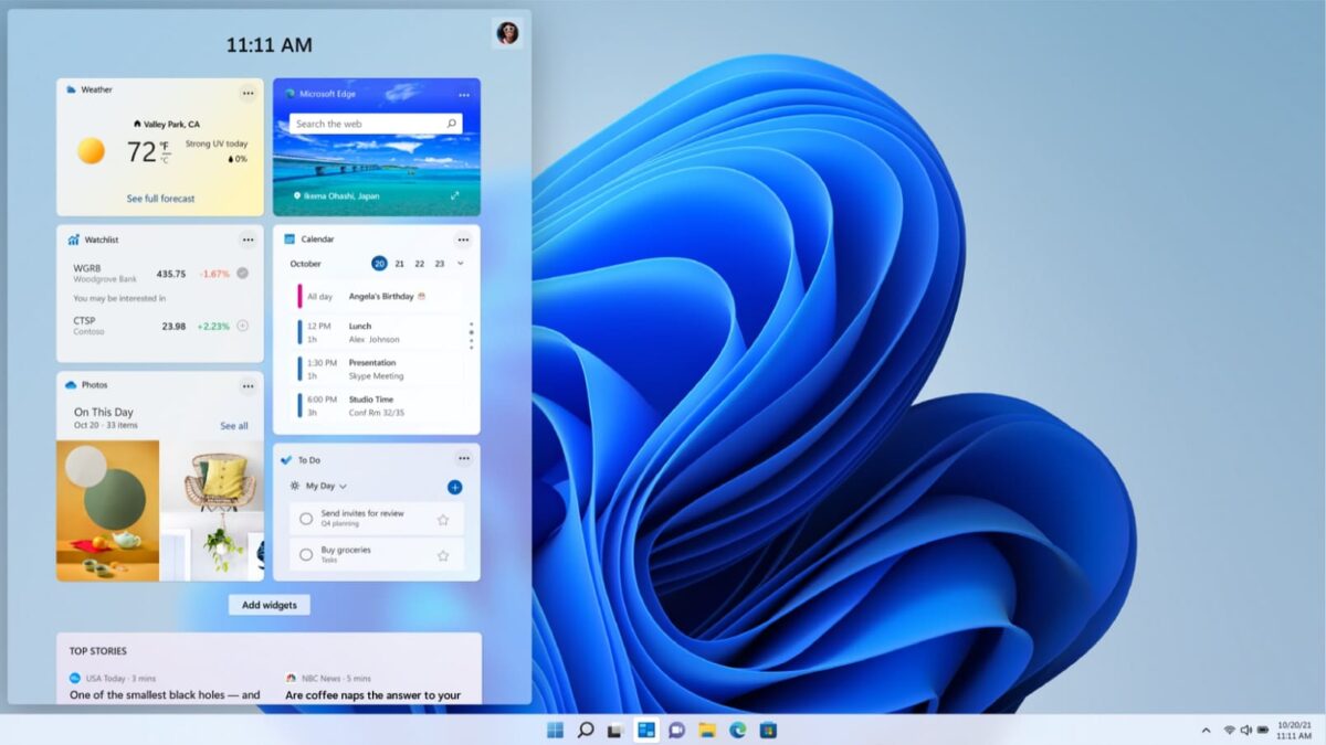 В Windows 11 добавят поддержку сторонних виджетов