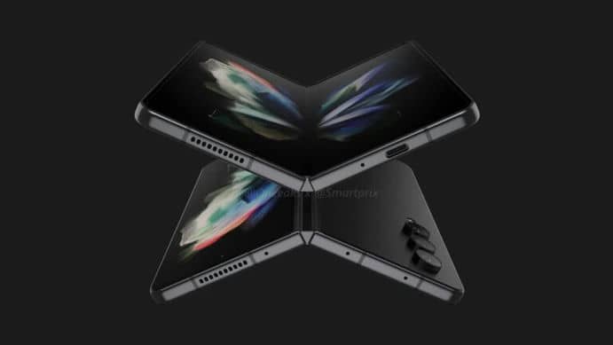 Показали первые рендеры смартфона Samsung Galaxy Z Fold 4