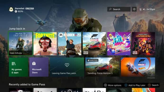 Показали обновленный главный экран Xbox