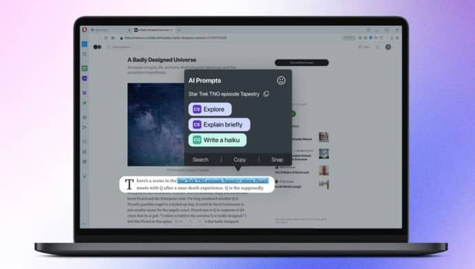 Браузеры Opera и Opera GX получили интеграцию чат-бота ChatGPT