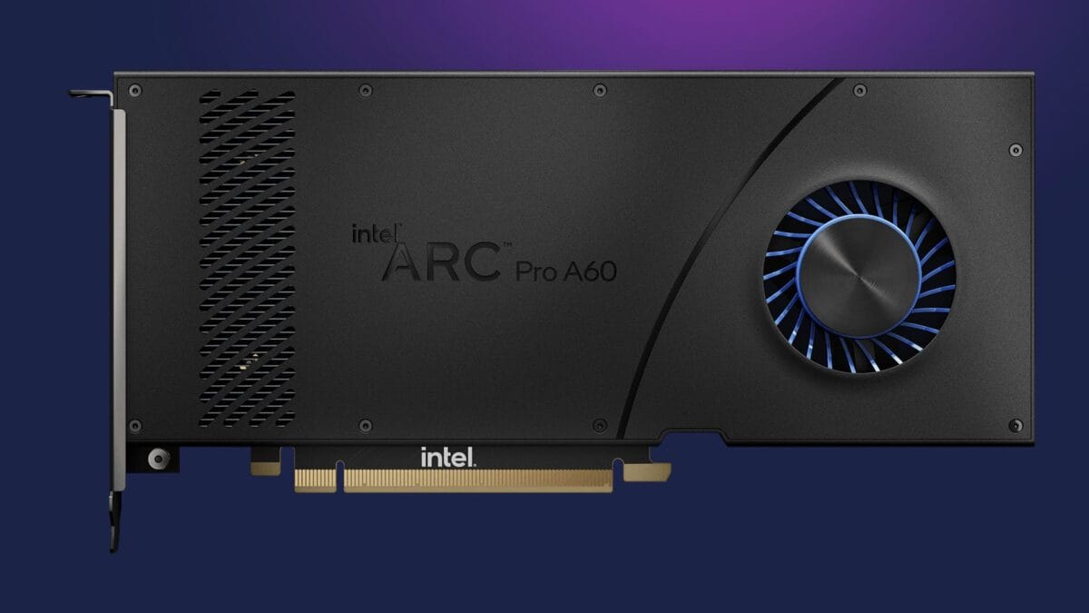 Intel представили профессиональную видеокарту Arc Pro A60