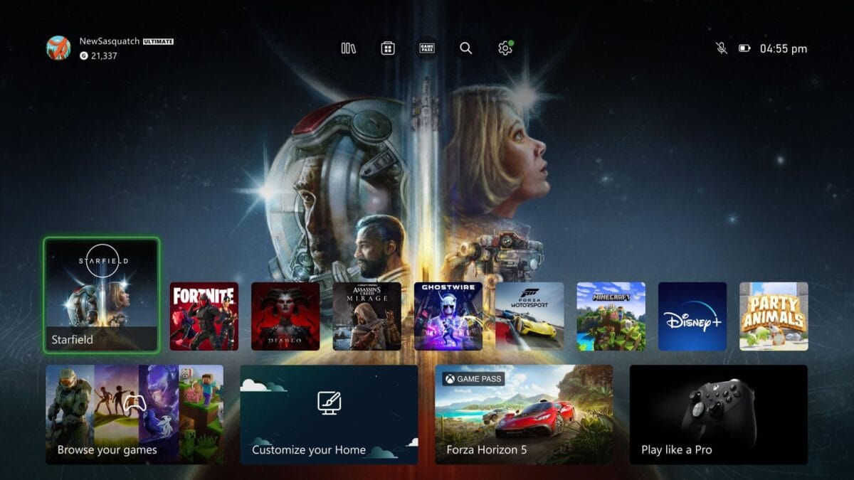 Microsoft обновили домашний экран в консолях Xbox