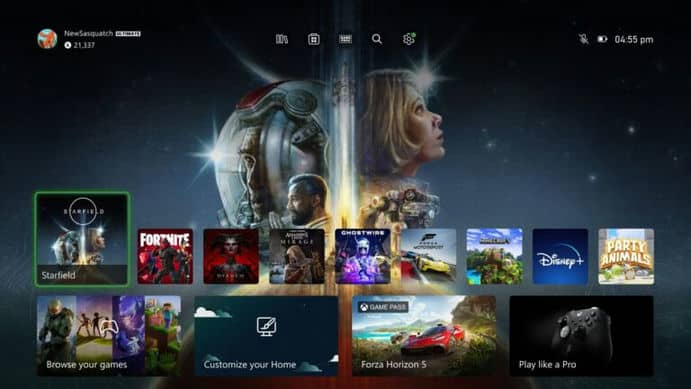 Microsoft обновили домашний экран в консолях Xbox