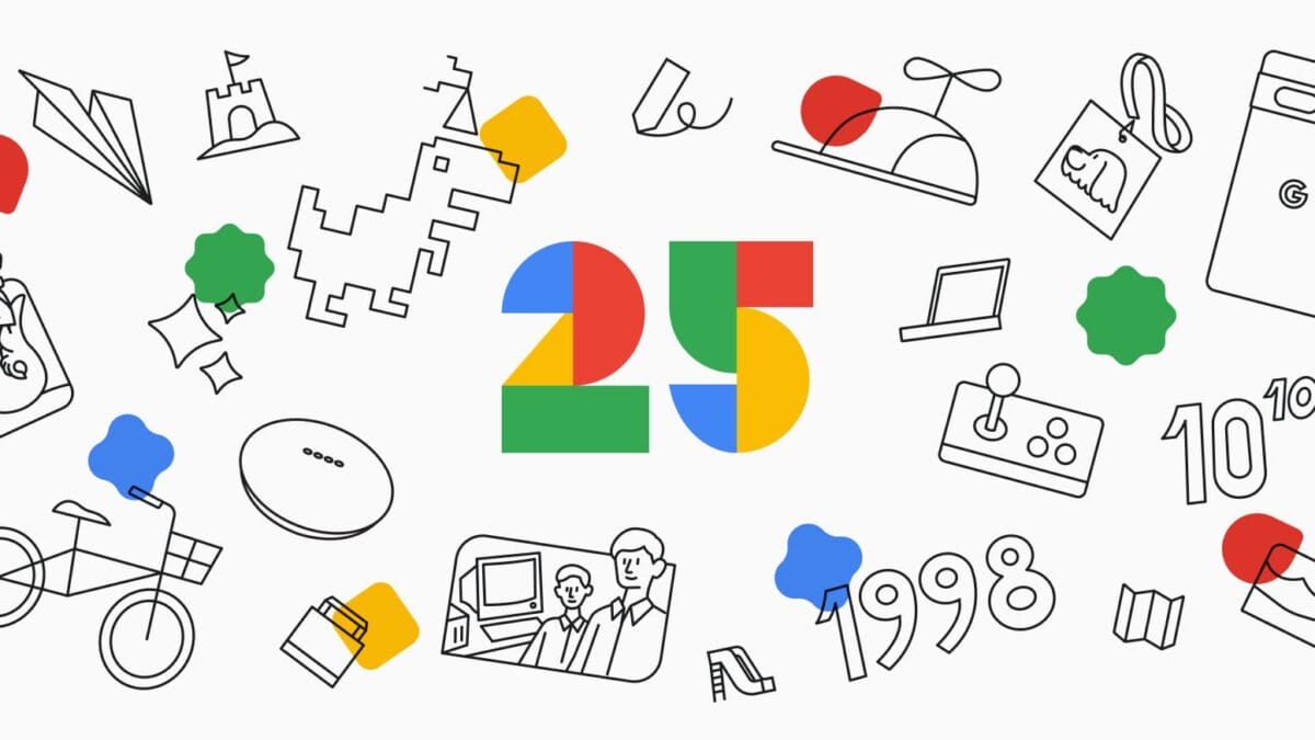 Google выпустили обои в честь 25-летия компании