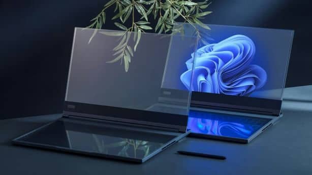 Lenovo показали ноутбук с прозрачным microLED-дисплеем — MWC 2024